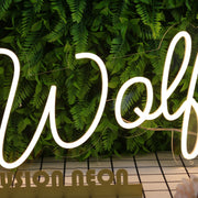 Wolf Yellow Neon Sign