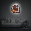 Wood Grain Style Carhartt Logo LED Neon Acrylic Artwork