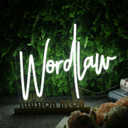 Worldlaw White Neon Sign