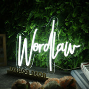 Worldlaw White Neon Sign