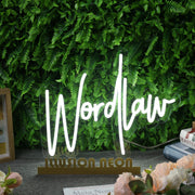 Worldlaw White Neon Sign