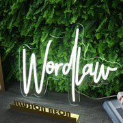 Worldlaw White Neon Sign