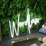 Worldlaw White Neon Sign