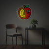 Worms Apple LED Neon Acrylic Artwork