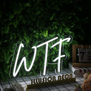 WTF White Neon Sign