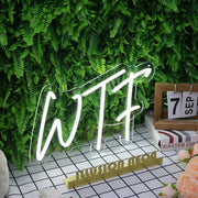 WTF White Neon Sign