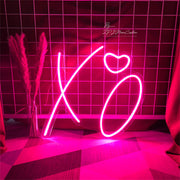 X O Heart LED Neon Sign