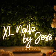 XL Nailz By Jess Yellow Neon Sign