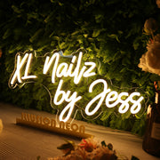 XL Nailz By Jess Yellow Neon Sign