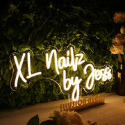 XL Nailz By Jess Yellow Neon Sign