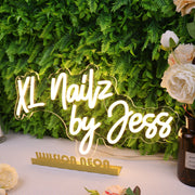 XL Nailz By Jess Yellow Neon Sign