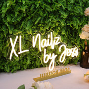 XL Nailz By Jess Yellow Neon Sign