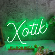 Xotik Green Neon Sign