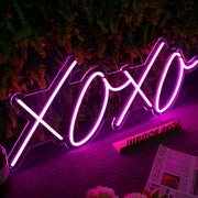 XOXO Purple Neon Sign