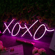 XOXO Purple Neon Sign