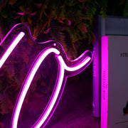 XOXO Purple Neon Sign