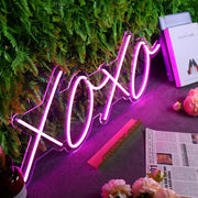 XOXO Purple Neon Sign