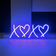 XOXO with Heart Neon Sign