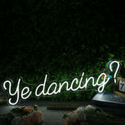 Ye Dancing White Neon Sign