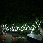 Ye Dancing White Neon Sign