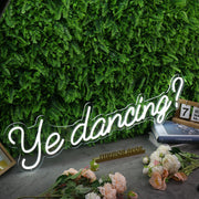 Ye Dancing White Neon Sign