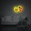 Yellow Duck Shaped Balloon LED Neon Acrylic Artwork