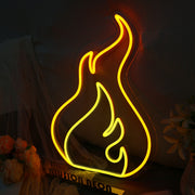 Yellow Flame Neon Sign