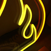 Yellow Flame Neon Sign