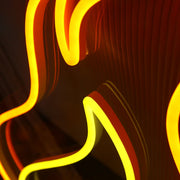 Yellow Flame Neon Sign