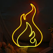 Yellow Flame Neon Sign