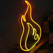 Yellow Flame Neon Sign