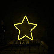 Yellow Star LED Neon Sign