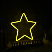 Yellow Star LED Neon Sign