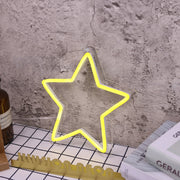 Yellow Star LED Neon Sign