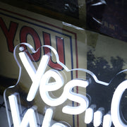 Yes Queens We Are Open White Neon Sign