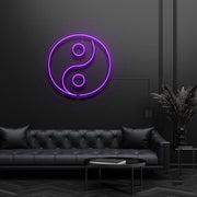 Ying Yang Taoism Symbol Neon Sign