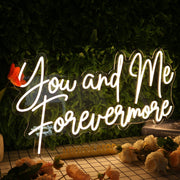 You And Me Forevermore Yellow Neon Sign