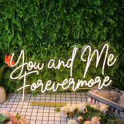 You And Me Forevermore Yellow Neon Sign