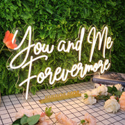 You And Me Forevermore Yellow Neon Sign