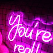 You Are Like Really Pretty Purple Neon Sign