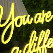 You Are Making A Difference Yellow Neon Sign