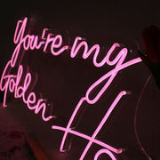 You Are My Golden Hour Pink Neon Sign