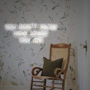 You Dont Know How Lovely You Are LED Neon Sign