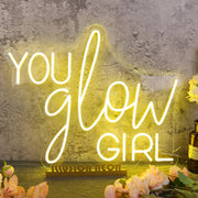 You Glow Girl Yellow Custom Neon Sign