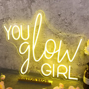 You Glow Girl Yellow Custom Neon Sign