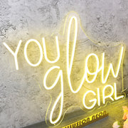 You Glow Girl Yellow Custom Neon Sign