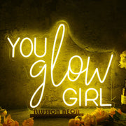 You Glow Girl Yellow Custom Neon Sign