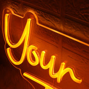 Your Favorite Taco Joint Orange Neon Sign