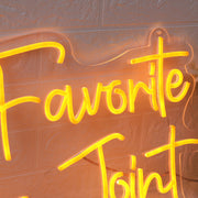 Your Favorite Taco Joint Orange Neon Sign