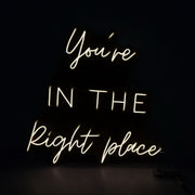 Youre In The Right Place Neon Sign